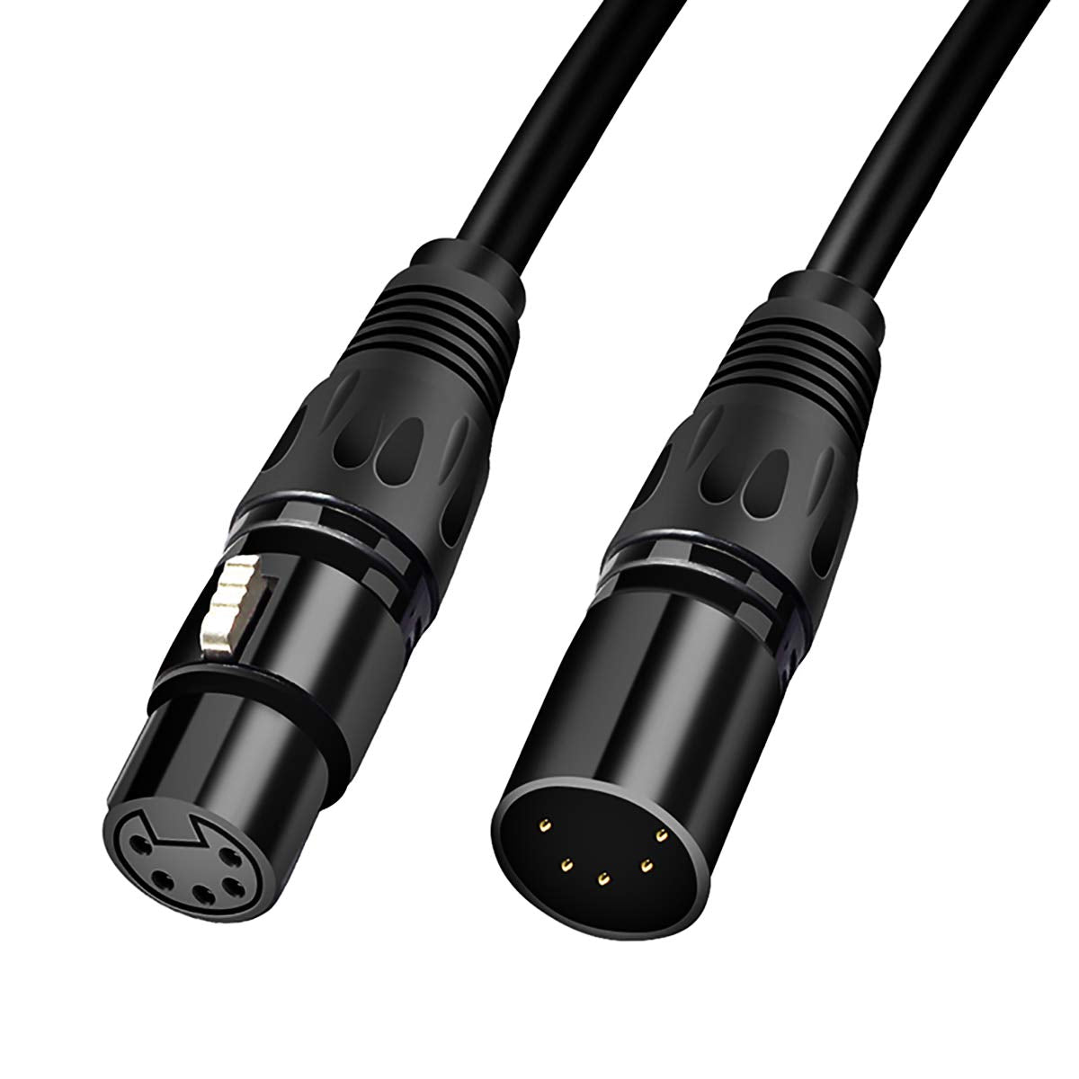 Hosongin 5 Pin Xlr Dmx Cable Adapter 25 Feet, Dmx512 5Pin Xlr Male To Female 5 Pin Dmx Cable