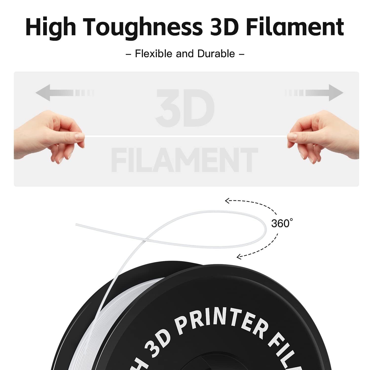 Geeetech 3D Printer Filament, Pla Filament 1.75Mm Bundle 2Kg For 3D Printer,Dimensional Accuracy +/  0.02 Mm (White 2 Pack)