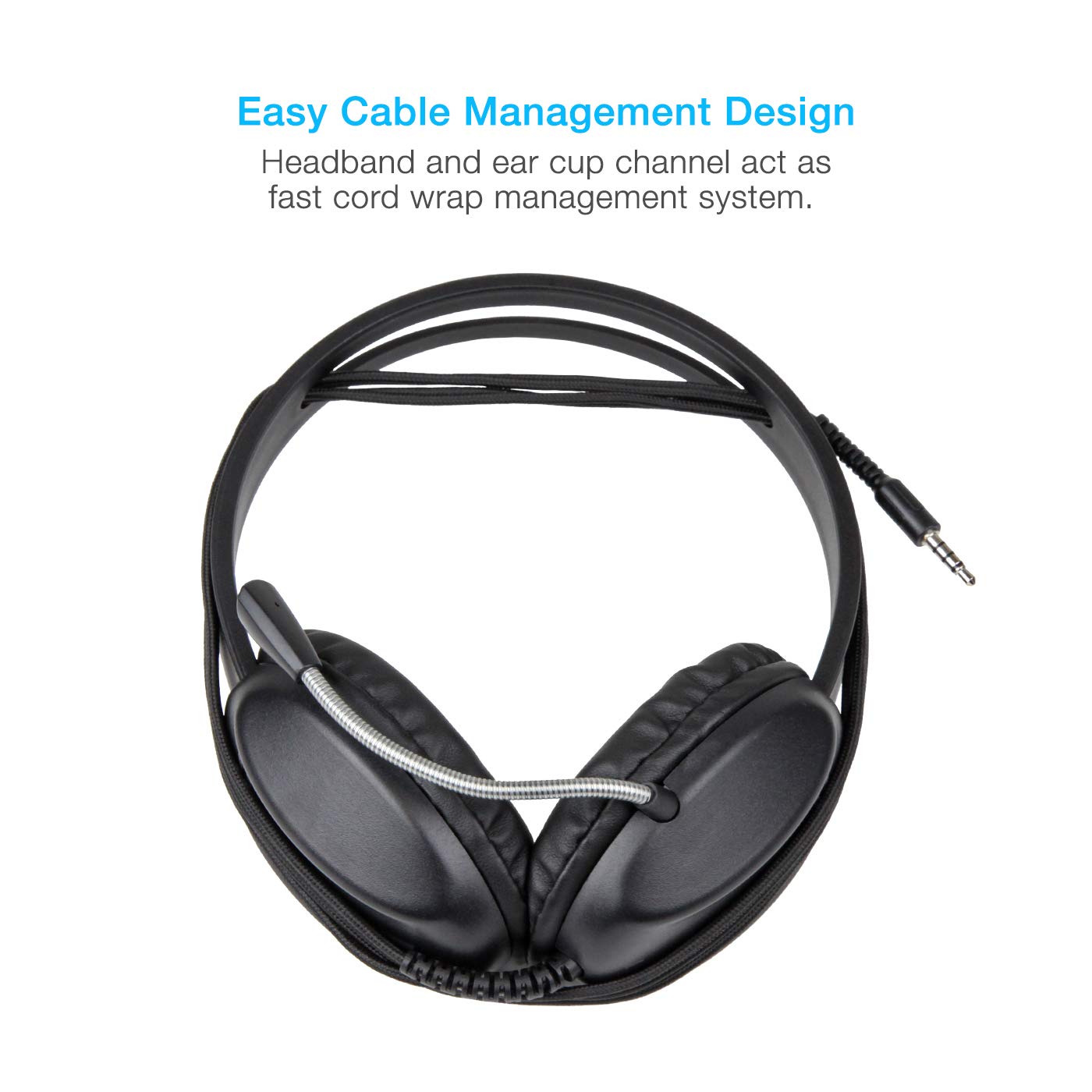 Cyber Acoustics Stereo Pc Headset (Ac 4000), 3.5Mm Connection, Noise Canceling Microphone For Pc, Mac And, Tablets, Perfect For