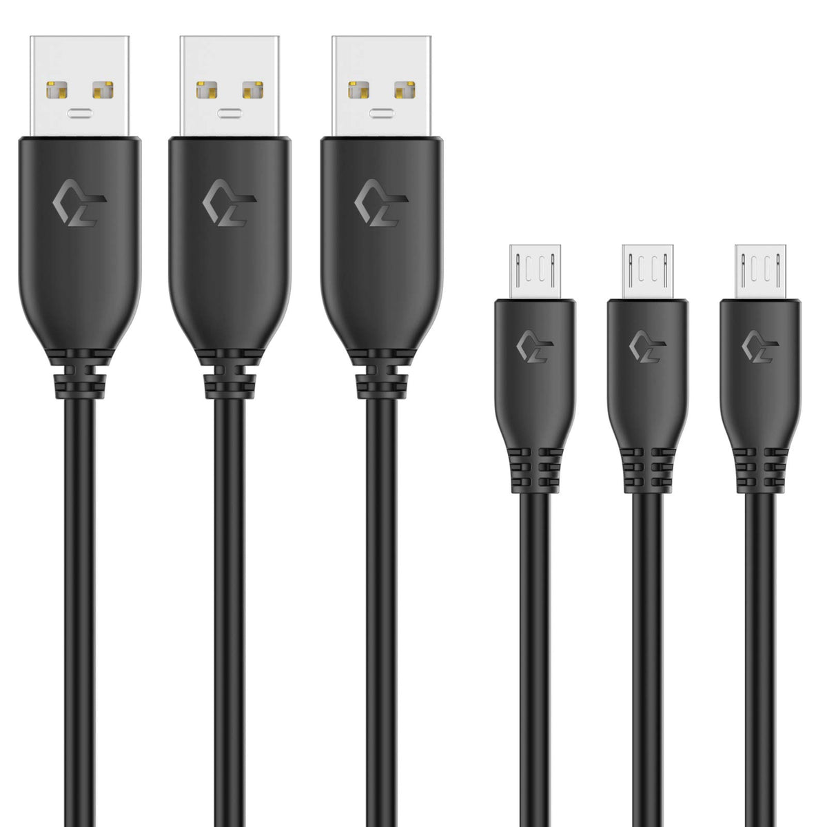 Rankie 3 Pack 3Ft Micro Usb Cable High Speed Data And Charging (Black)