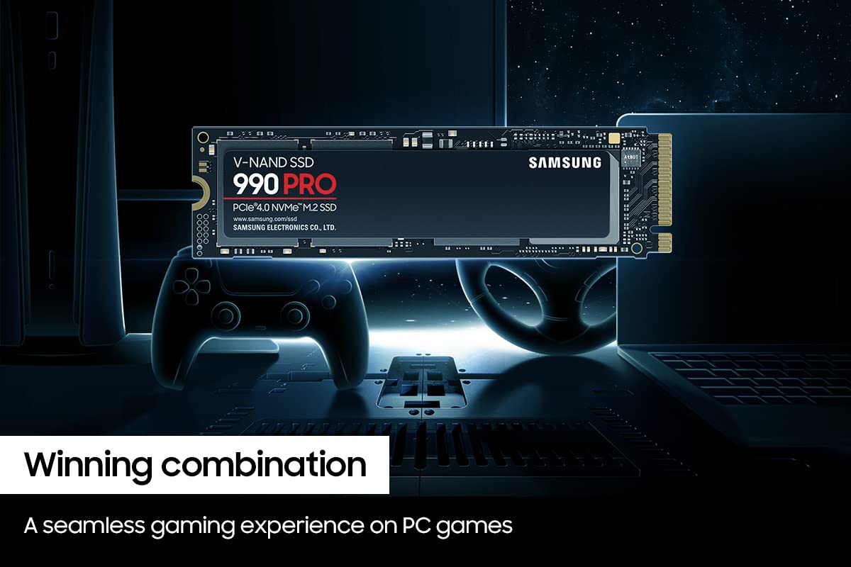 Samsung 990 Pro Ssd 1Tb Pcie 4.0 M.2 Internal Solid State Hard Drive Fastest Speed For Gaming Heat Control Direct Storage And Me