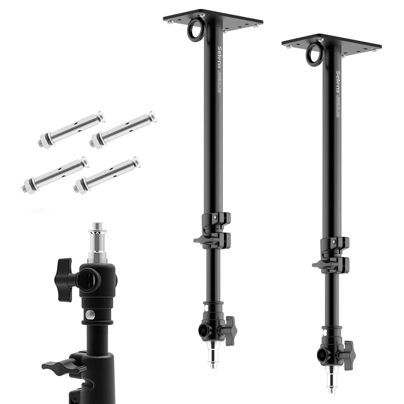 Selens Photography Camera Wall Mount Boom Arm, Ceiling Wall Mounting Up To 22Inch For Photo Video Studio Strobe Light, Softbox,