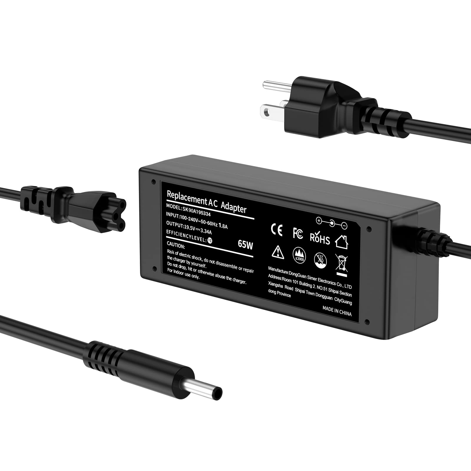 65W&45W Adapter for Dell Laptop Charger Replacement for Dell Inspiron 13 14 15 17,3583 5566 5559 3585 5593 5567 3590 5555 5570 D