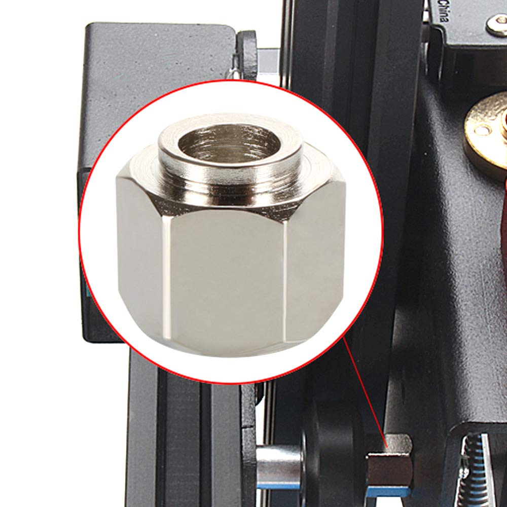 Befenybay 10Pcs Hexagonal Eccentric Column, 20Pcs Round Column, Height 8Mm Inner Hole 5Mm For V Wheel 3D Printer Parts (Eccentri