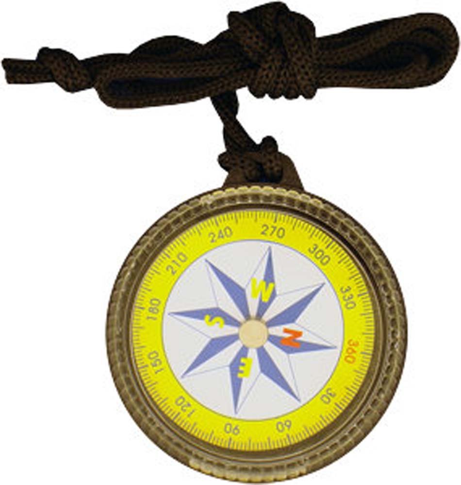 Adroit (2 Pack) Easy To Read Compass | 2'' (5.1 Cm) Diameter | Nostalgic Design | Long Lanyard | Great For Hiking, Camping, Outd
