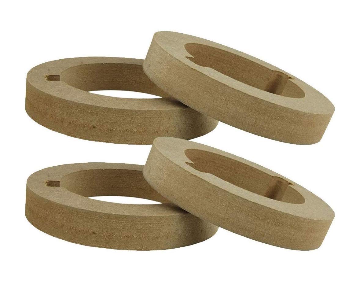 Mdf Tweeter Adapter Rings Spacers 2.91'' Id X 4.33'' Od Car Audio Installation (2 Pairs   4 Rings) Ring 3720
