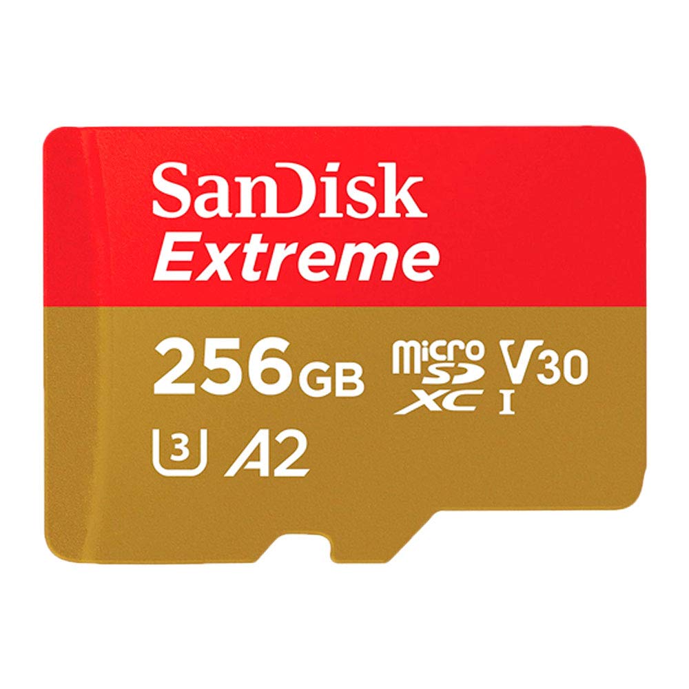 Sandisk 256Gb Extreme Microsdxc Uhs I Memory Card With Adapter   Up To 160Mb/S, C10, U3, V30, 4K, A2, Micro Sd   Sdsqxa1 256G Gn