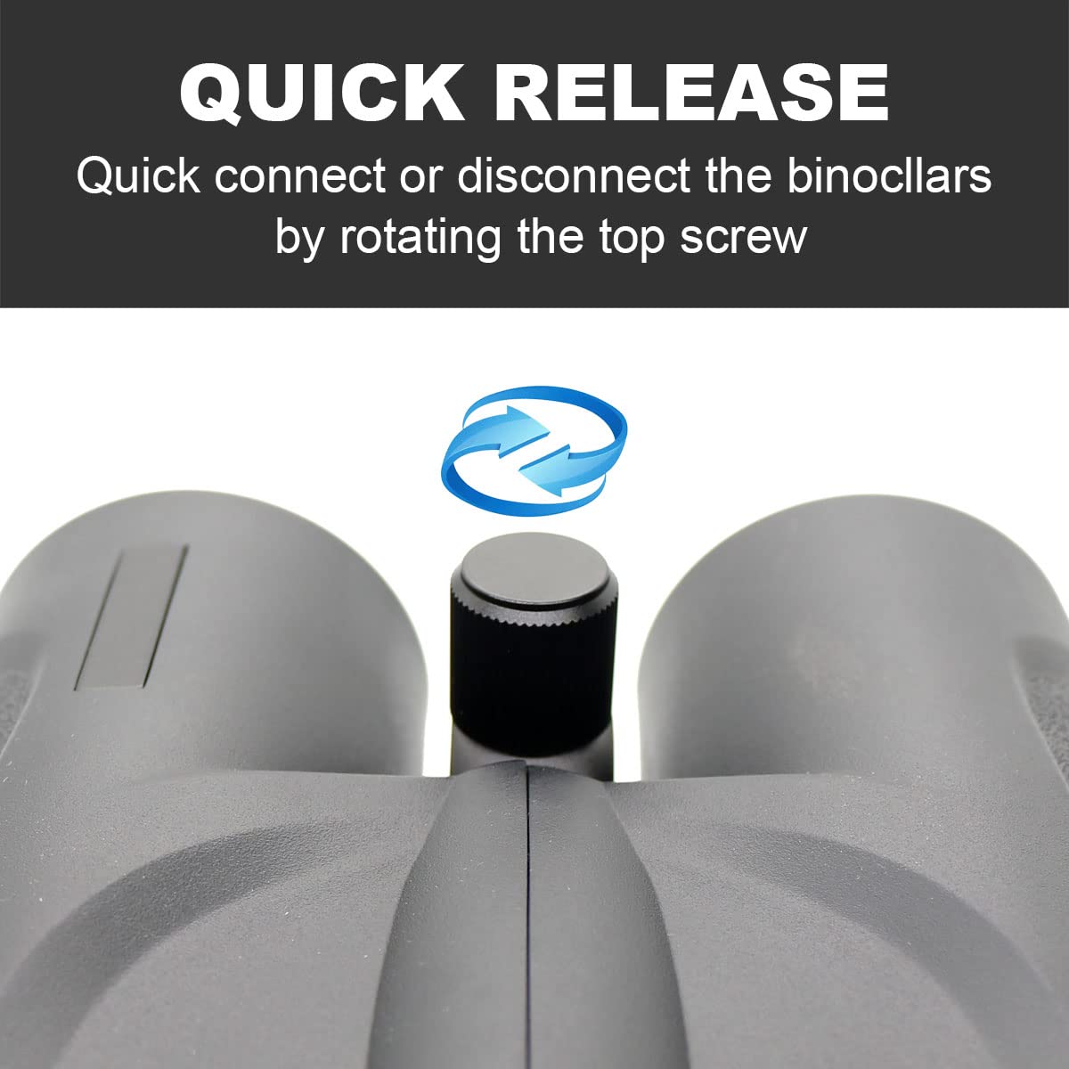 Staoptics Binocular Tripod Adapter Quick Release With 38Mm Mounting Base 1/4 20 Inch Thread Removable Accessories For 8X42 10X50