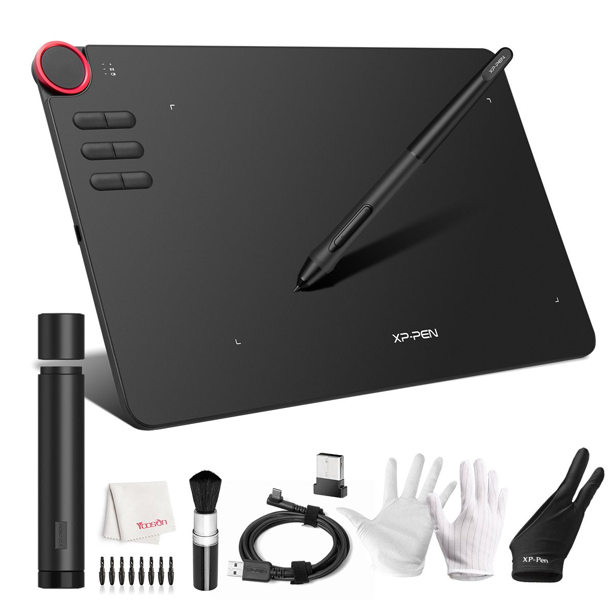 Xp Pen Deco 03 Drawing Tablet, 8091 Level Pen Stylus, Battery Free, 2.4G Wireless Connectivity, Shortcut Dial, Programmable Butt