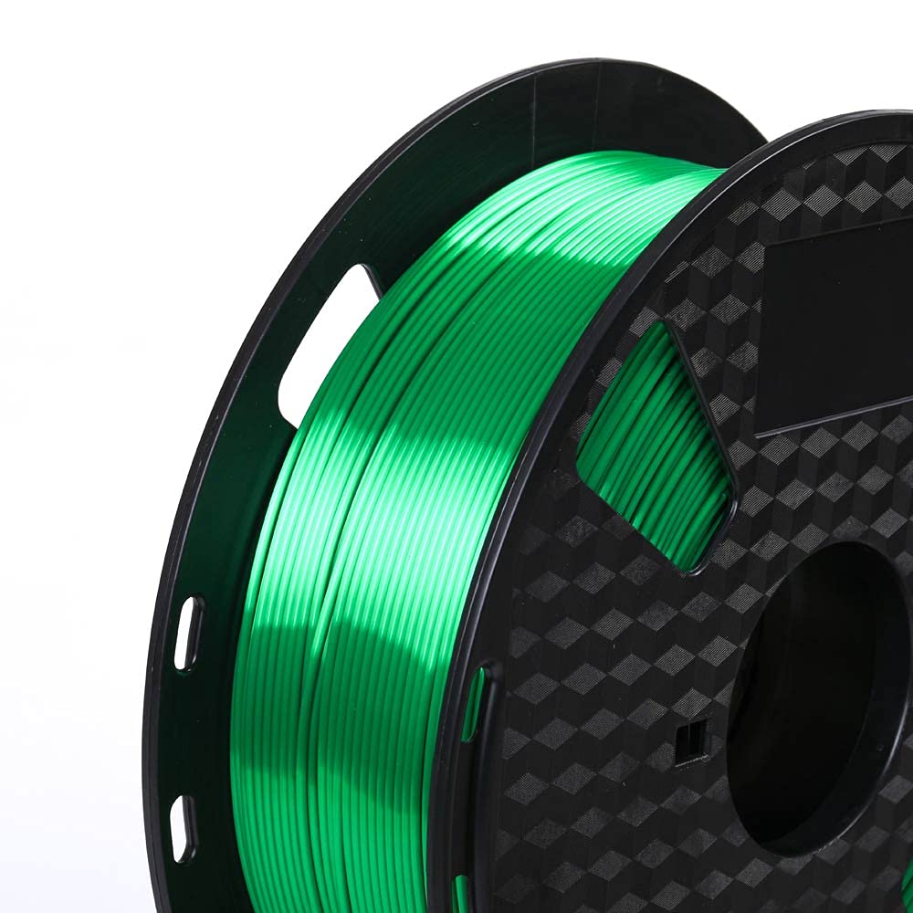 Silk Jade Green Pla Filament 1.75Mm 1Kg 3D Printer Filament Spool Fdm 3D Printing Material Cc3D Shine Silky Shiny Metallic Pla G