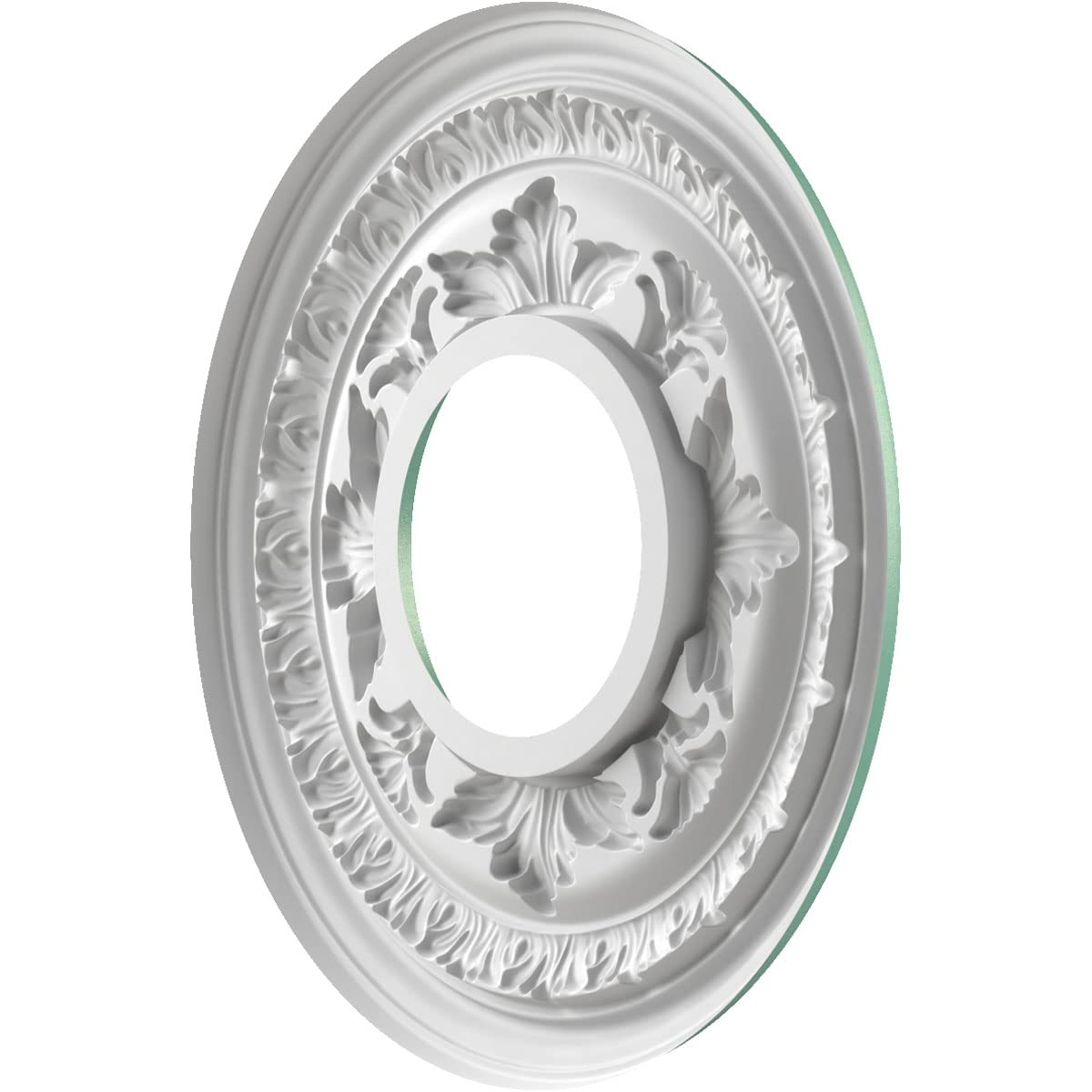 Ekena Millwork Cmp10Bafsm Baltimore Thermoformed Pvc Ceiling Medallion (Fits Canopies Up To 4 1/4), 10Od X 3 1/2Id X 3/4P, Unive