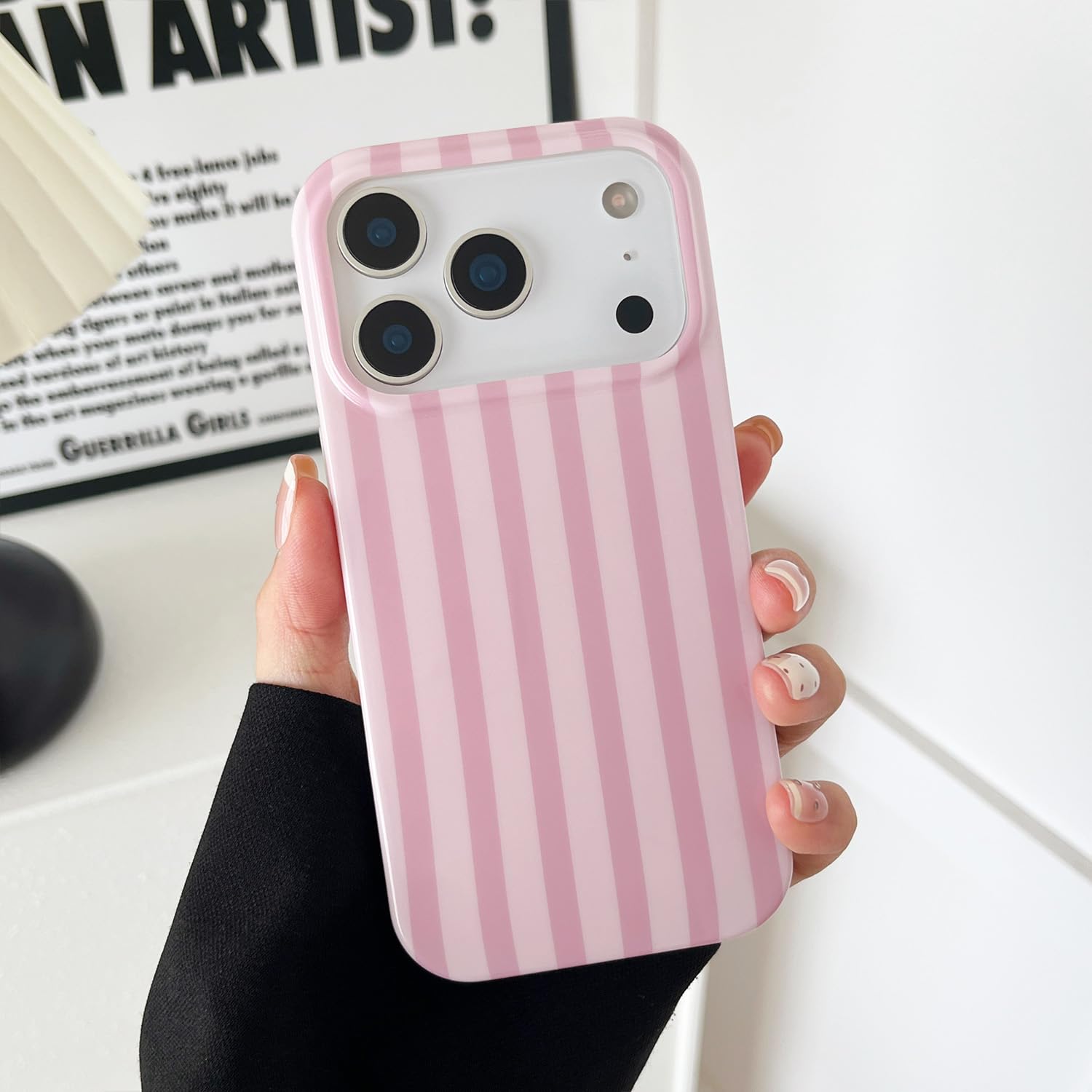 ZTOFERA for iPhone 17 Pro Max Case with Geometric Vertical Stripes,Cute Fashion Simple Line Pattern for Women Men,Soft TPU Slim 