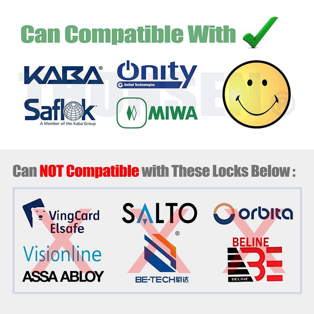 Thonsen 13.56Mhz Mifare Classic 1K Rfid Smart Cards Iso14443A Blank Rfid Hotel Key Cards Sublimation Printable (Pack Of 100)