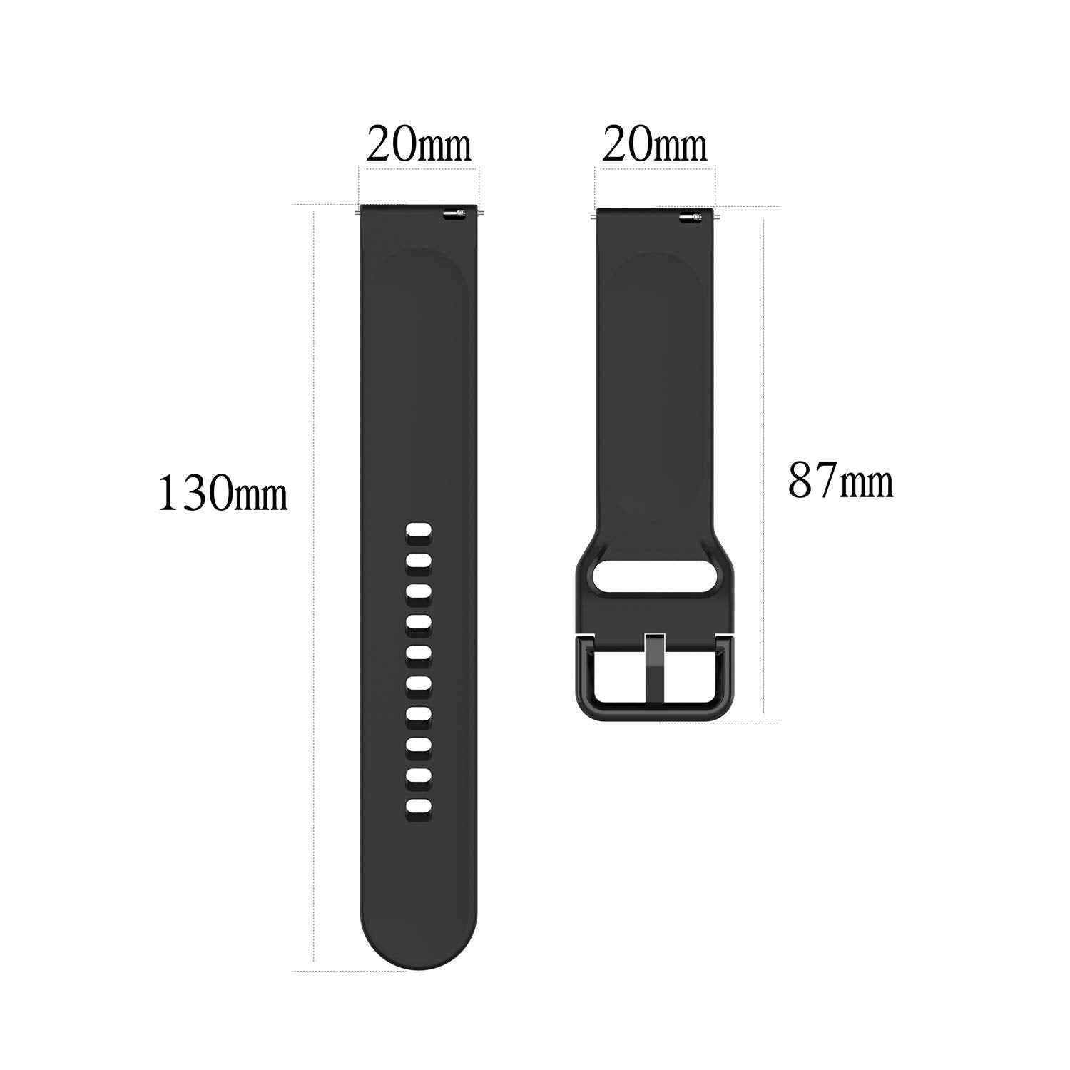 Watch Band Compatible With Choosice Ip67 Smart Watch Bands 20Mm Replacement Adjustable Arm Breathable Silicone Bracelet Wristban