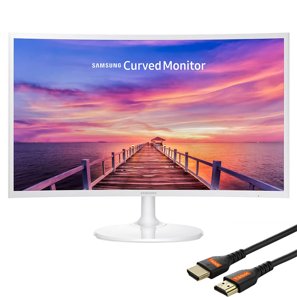 Samsung Monitor For Business Gaming, 27'' Fhd Curved Widescreen Led Slim Bezel Anti Glare, Amd Freesync, 4Ms Response Time, 60Hz