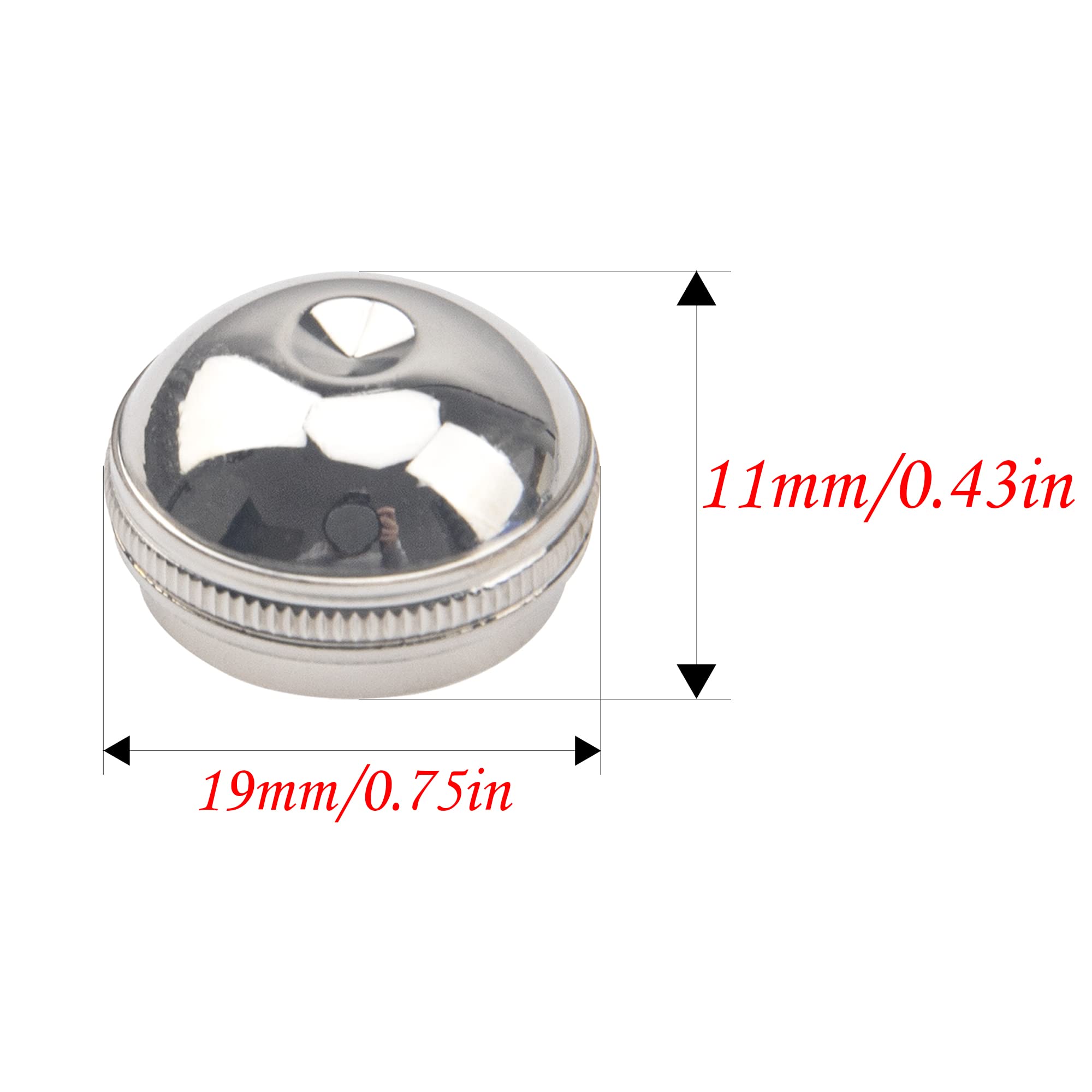 2Pcs Yootones Flute Head Crown Headjoint Screw Cap Compatible With Flute Repair Parts Instrument Accessory (Silver)