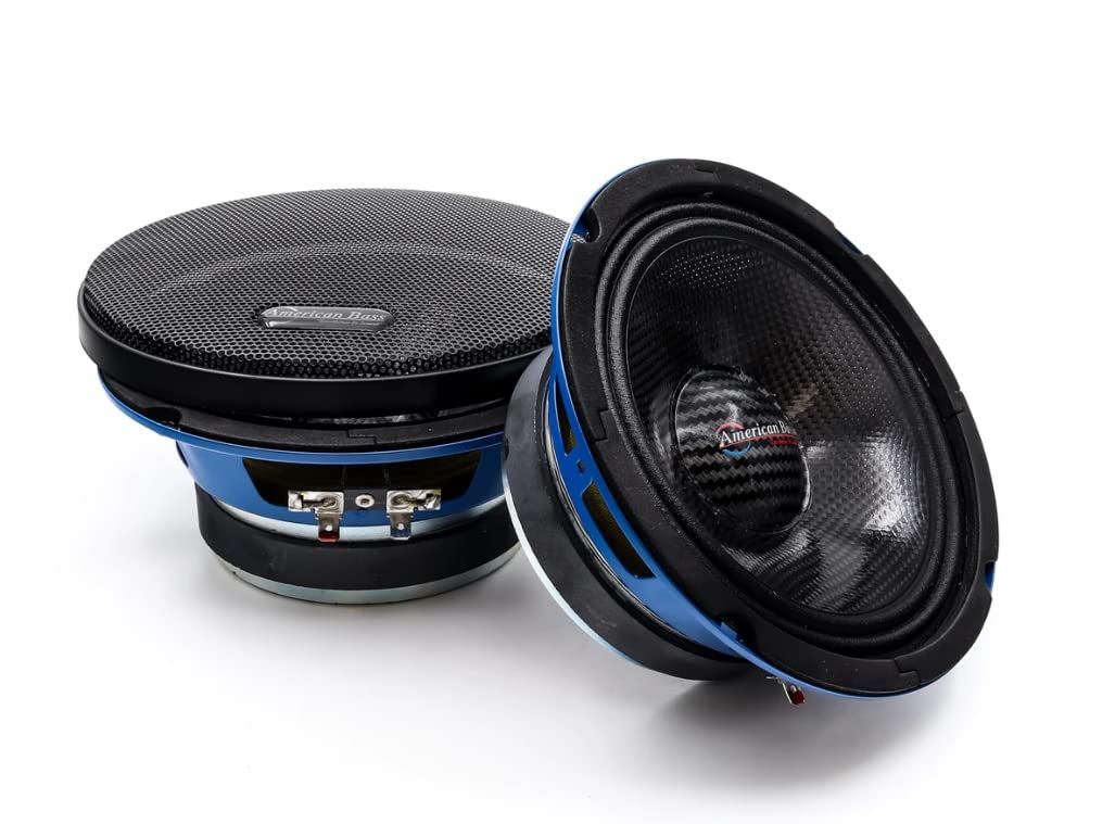 AMERICAN BASS GF6.5CC 400 Watts Max, 4 Ohm 6.5 inch Mid Range Speaker  Pair, with 22OZ High Grade Magnet