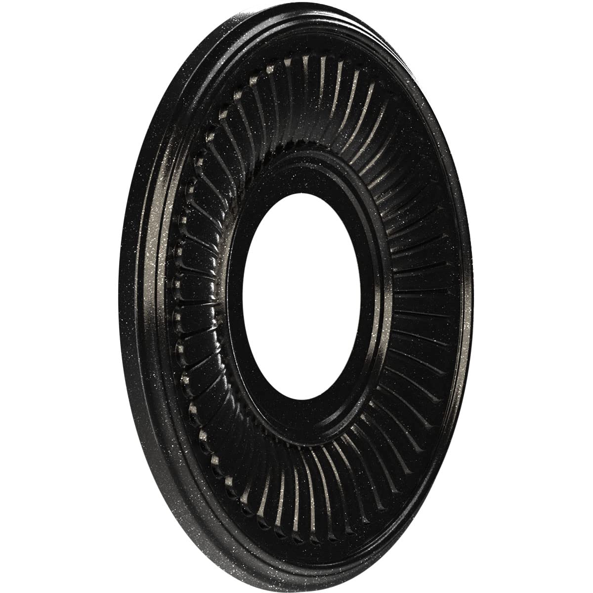 Ekena Millwork 10Od X 3 1/2Id X 3/4P Berkshire Thermoformed Pvc Ceiling Medallion (Fits Canopies Up To 4 1/2), Textured Metallic