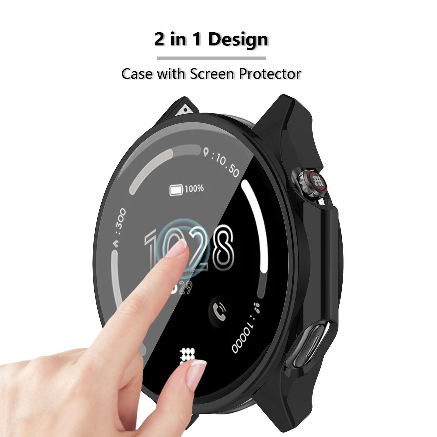 Msvueioe [2-Pack] Screen Protector Compatible With Cubitt Aura/Aura Pro Case, Soft Tpu Plated Case All-Around Protective Screen