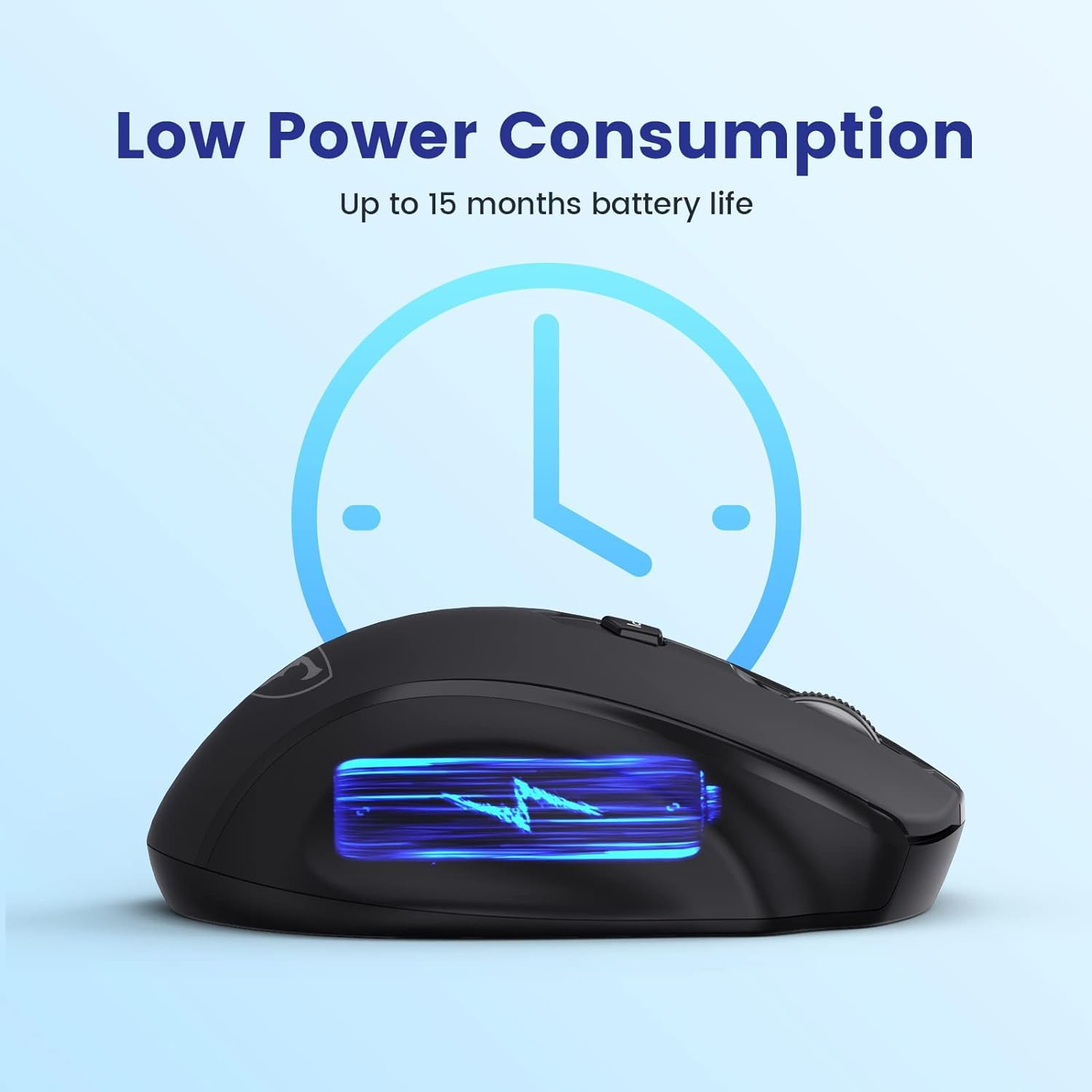 Hotweems Wireless Mouse, D 09 Computer Mouse Usb Cordless Mice For Laptop, Ergo Grips, Lightspeed 5 Level 2400 Dpi, 16 Months Battery, Portable For Pc Mac Chromebook (2Pack)