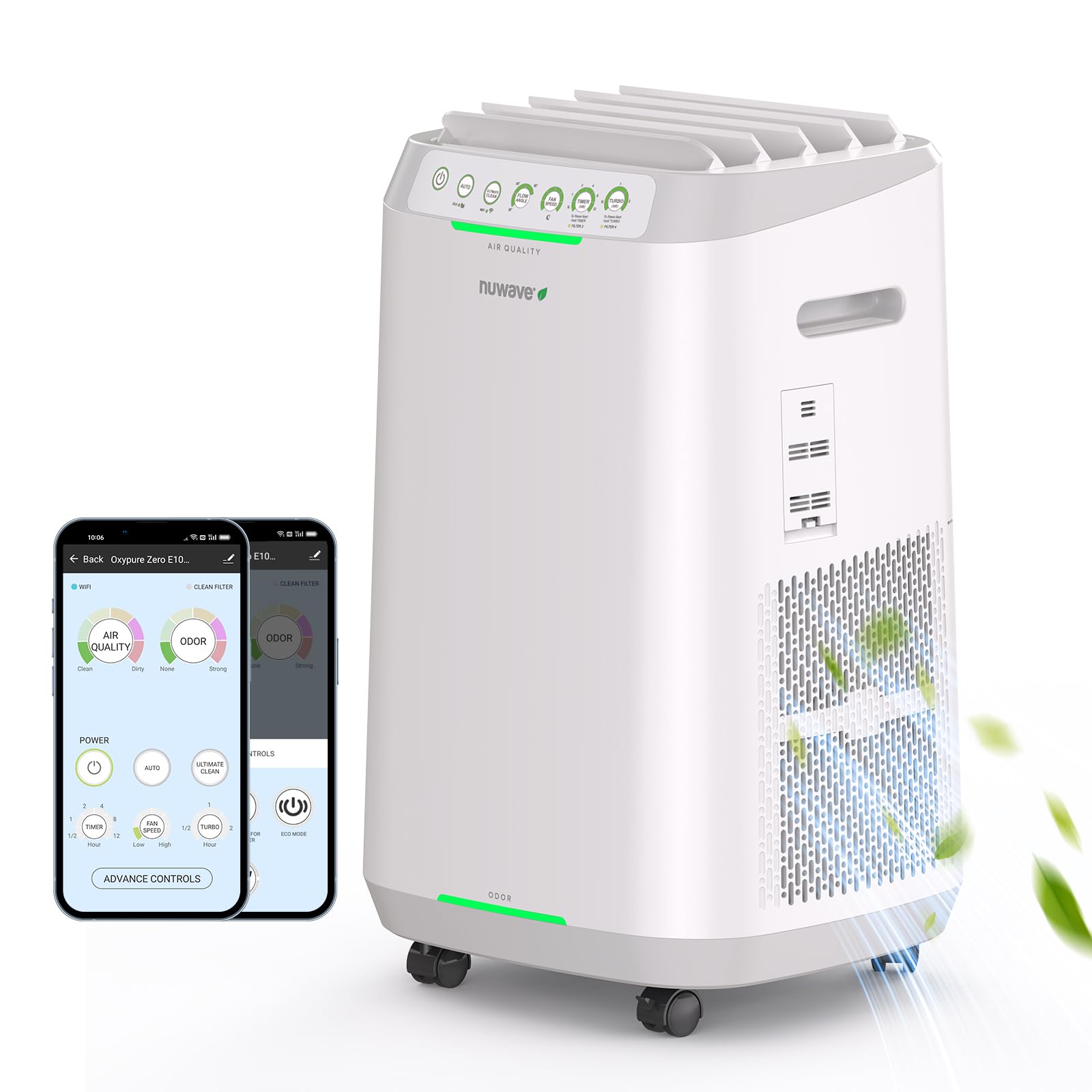 Nuwave Oxypure Zero Air Purifier For Home Large Rooms Up To 2,002 Sq Ft 100% Allergen Removal To 0.1 Micron, Dual 4 Stage Filtra