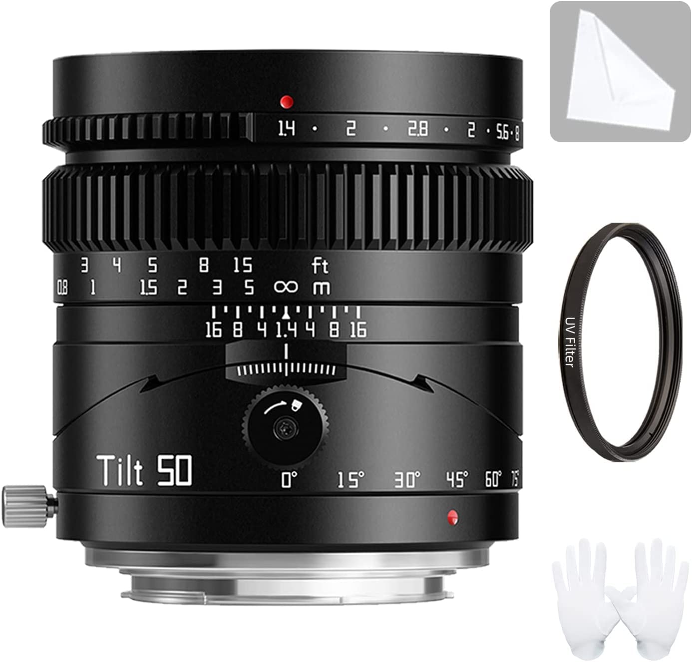 Ttartisan 50Mm F1.4 Tilt Manual Lens Large Aperture Full Frame Portrait Lenses Compatible With Canon Eos R R3 R5 R6 R8 R10 Cameras