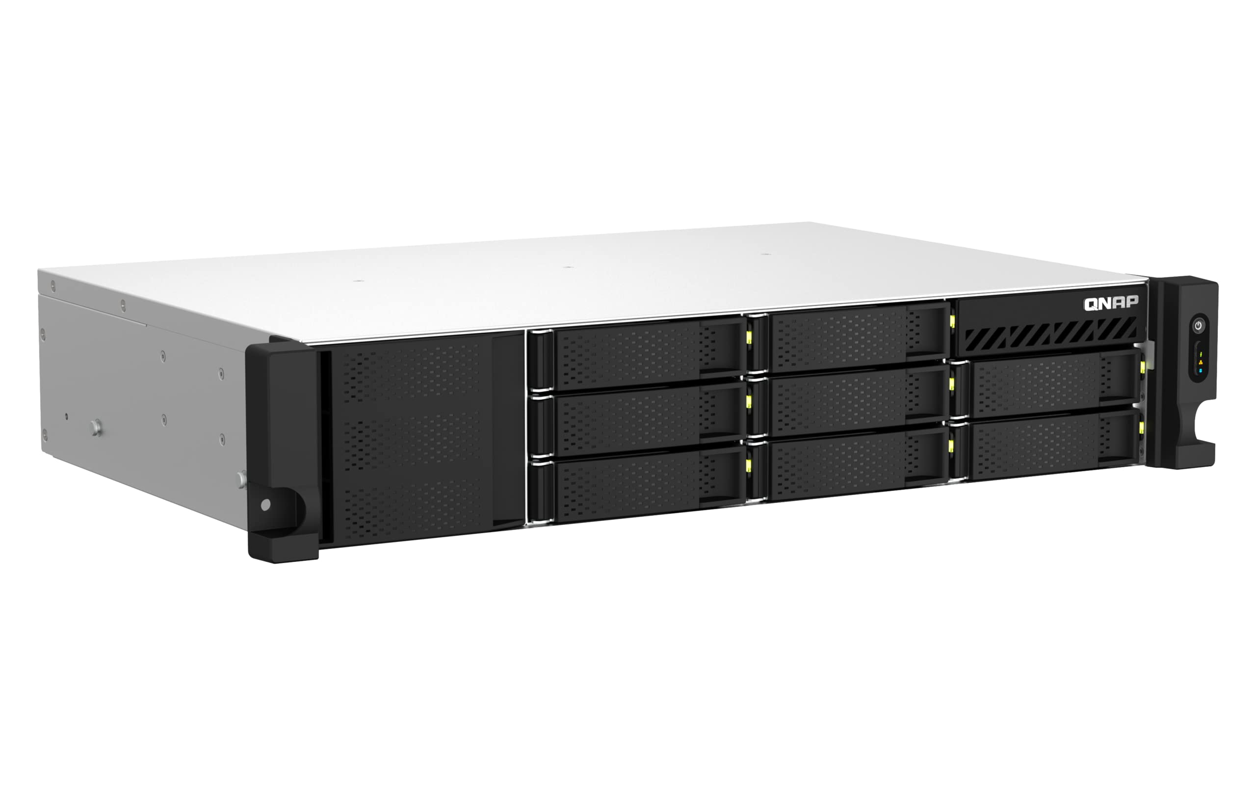 Qnap Ts 864Eu Rp 8G Us 8 Bay High Speed Short Depth Rackmount Rackmount Nas With Dual 2.5Gbe, Intel Celeron Cpu, 8Gb Ddr4 Memory