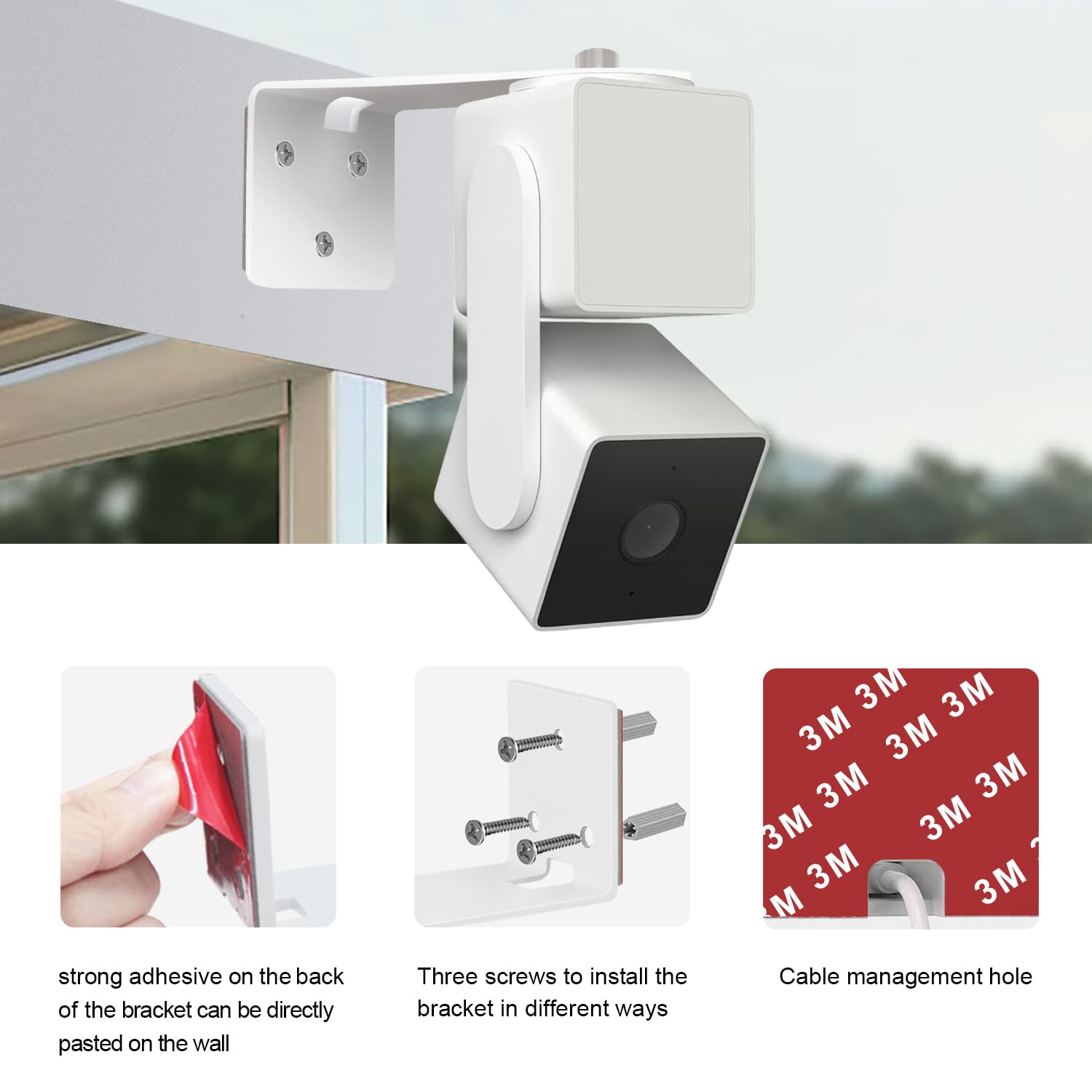 BFYTN 2Pack Adjustable Wall Mount for eufyCam 2C/2C Pro, 3C/S300, SoloCam S220, White Camera Mount Bracket