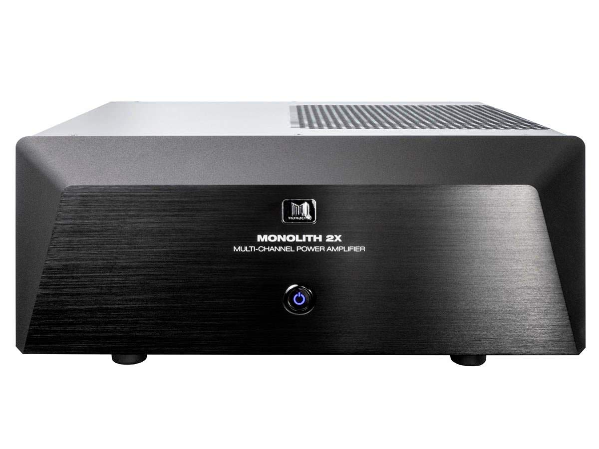 Monolith Two-Channel Stereo Power Amplifier - Black with 2x200 Watt Per Channel, XLR Inputs, for Home Theater & Studio