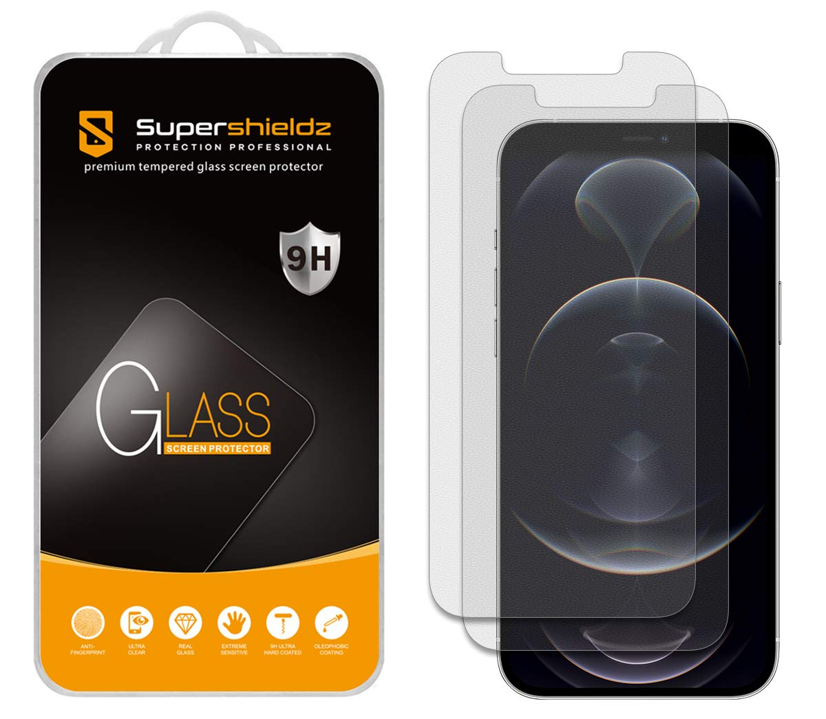(2 Pack) Supershieldz Anti Glare (Matte) Screen Protector Designed For Iphone 12 Pro Max (6.7 Inch) [Tempered Glass] Anti Finger