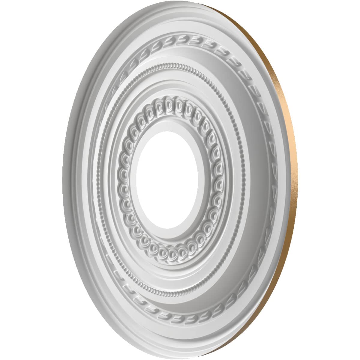 Ekena Millwork Cmp13Cocgh Cole Thermoformed Pvc Ceiling Medallion (Fits Canopies Up To 4 1/4''), 13''Od X 3 1/2''Id X 3/4''P, Me