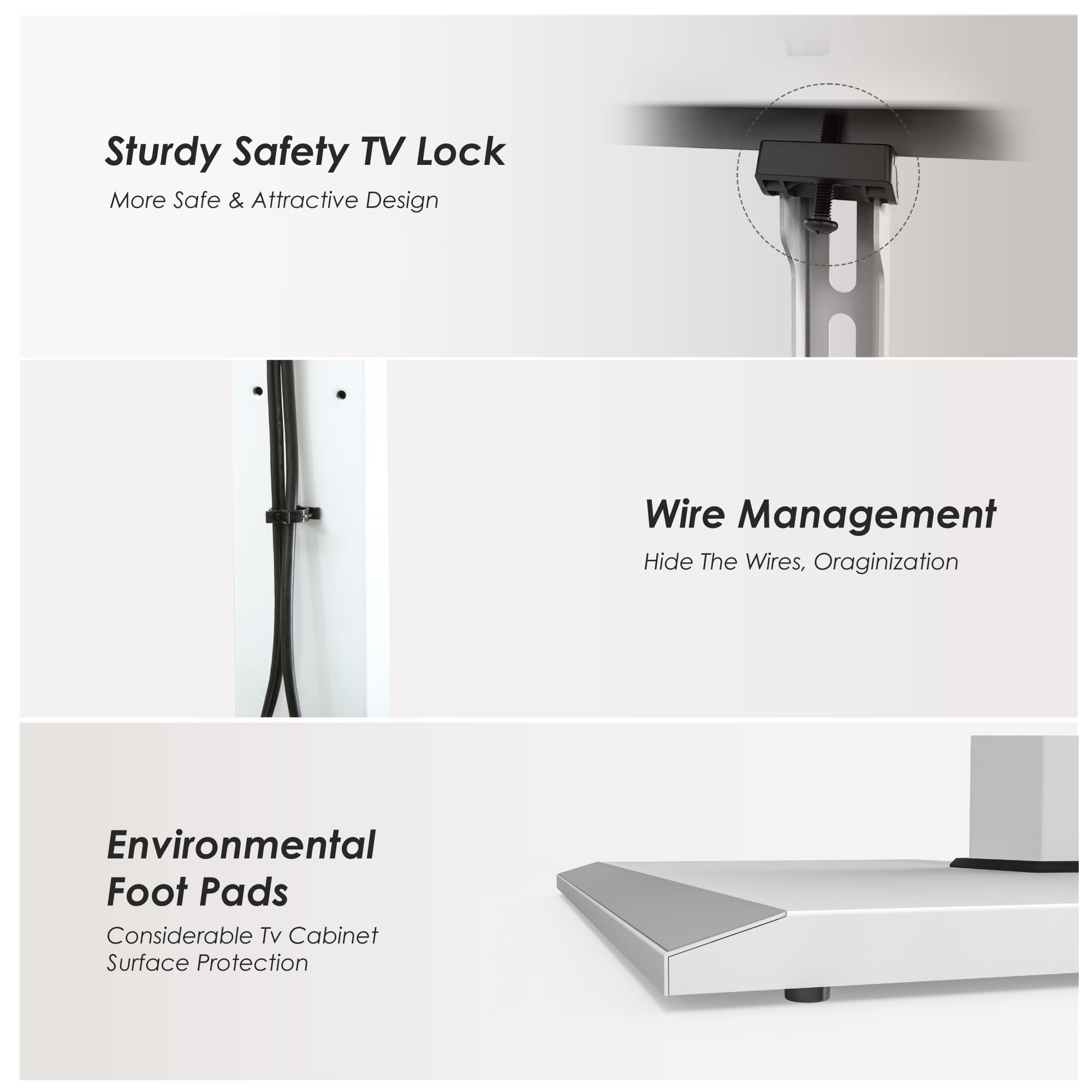 FITUEYES Iron Base Universal Floor TV Stand with Swivel Mount Space Saving for 50 85 Inch LED LCD OLED Plasma Flat Panel or Curved Screen TVs