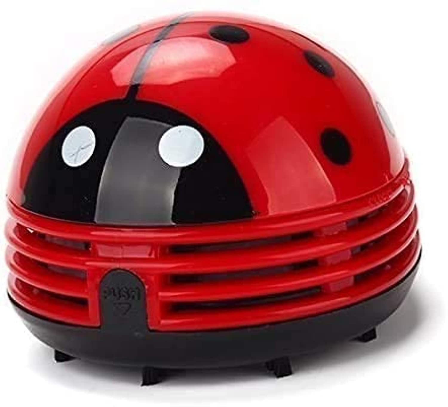 E Ecsem Cute Portable Cartoon Mini Desktop Vacuum Cleaner Table Dust Crumb Sweeper(Red#002)