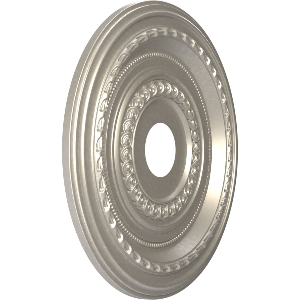 Ekena Millwork Cmp19Cobal Cole Thermoformed Pvc Ceiling Medallion (Fits Canopies Up To 5 1/8), 19Od X 3 1/2Id X 1P, Bright Coat