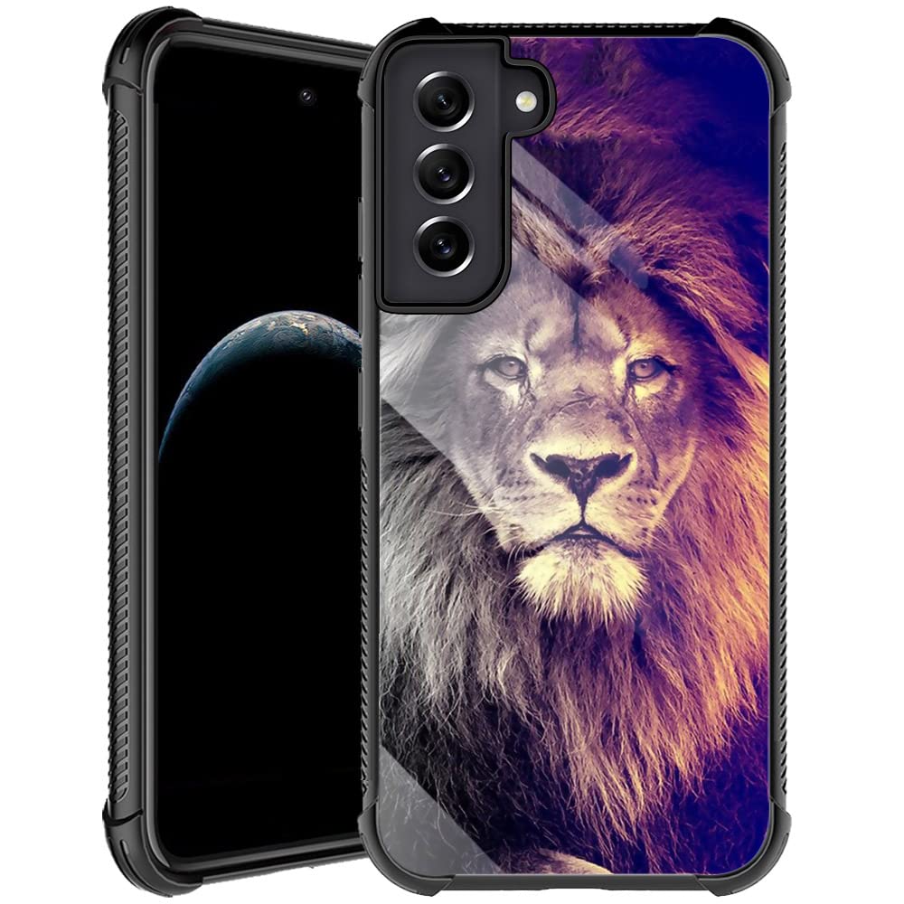 Samsung Galaxy S21 Fe Case,Lion Gaze Galaxy S21 Fan Edition Cases For Boys Men,Anti Scratch Soft Tpu Protect Pattern Design Case