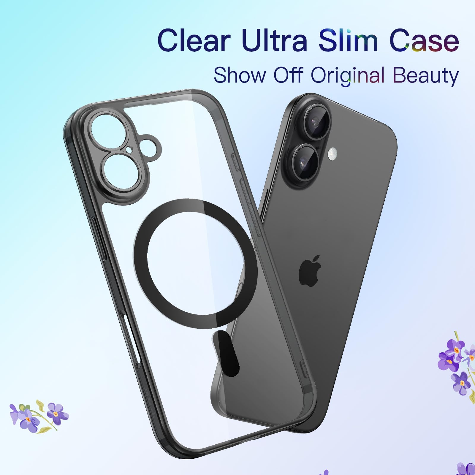 Jetech Magnetic Slim Case For Iphone 17 6.3-Inch Compatible With Magsafe, Camera Lens Full Protection, Ultra-Thin Lightweight Cl