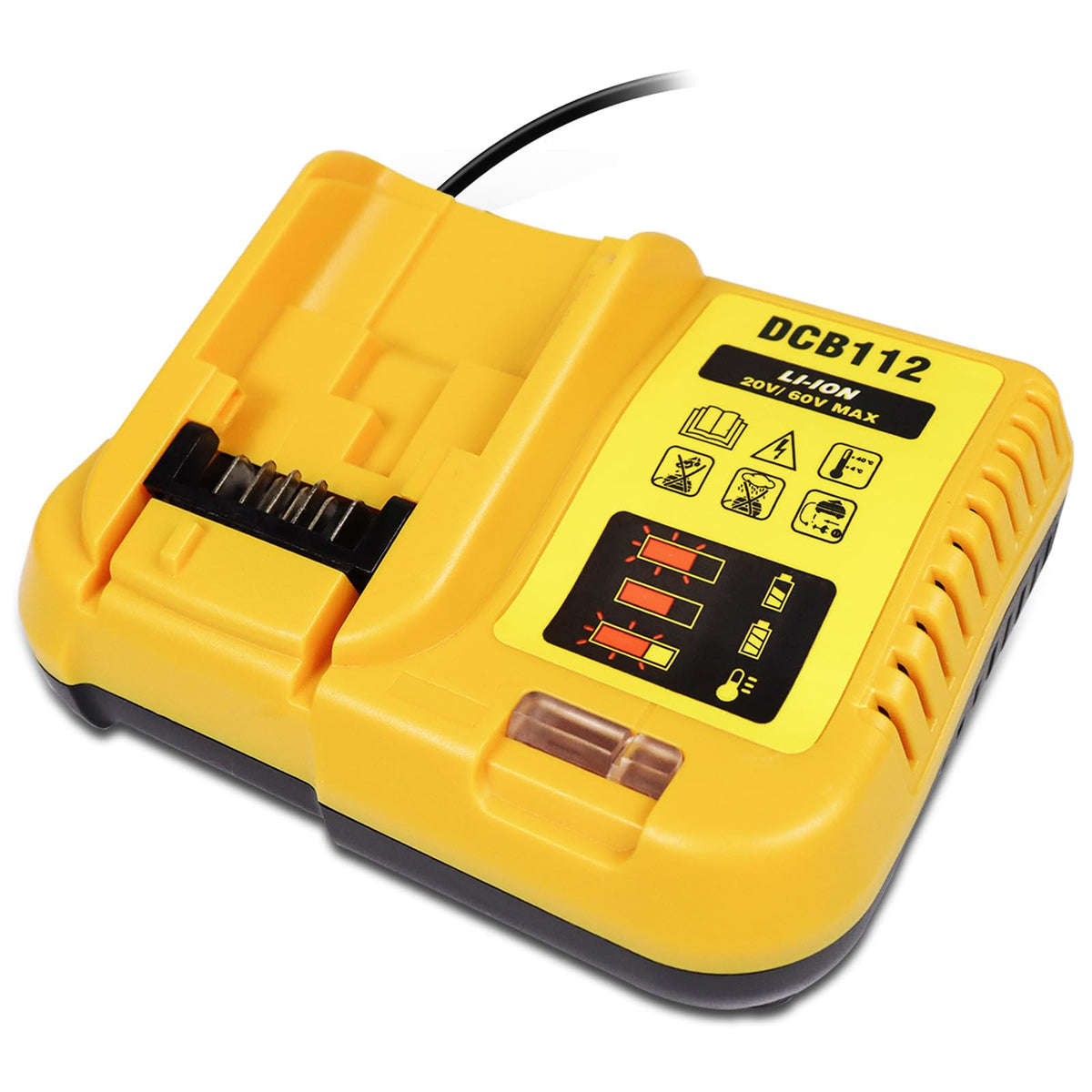 Battery Charger Replacement For Dewalt 12V 20V And 60V Max Lithium Ion Battery Dcb112 For Dcb205 Dcb112 Dcb201 Dcb200 Dcb612 Dcb