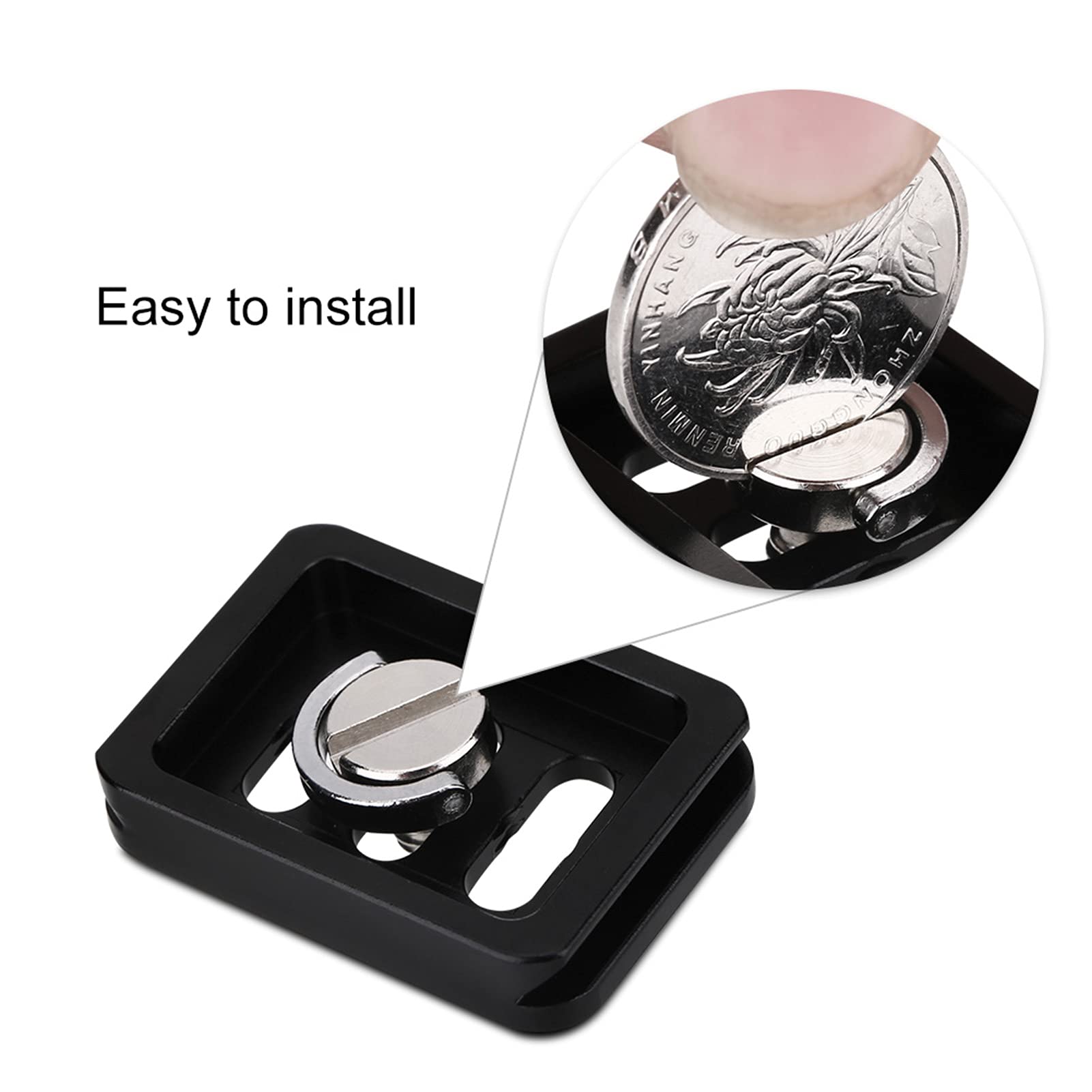 Acouto Mini Quick Release Plate Camera Mount Tackle For Ty C10 T005 / T 025 Ball Head, Aluminium Alloy Photography Accessory