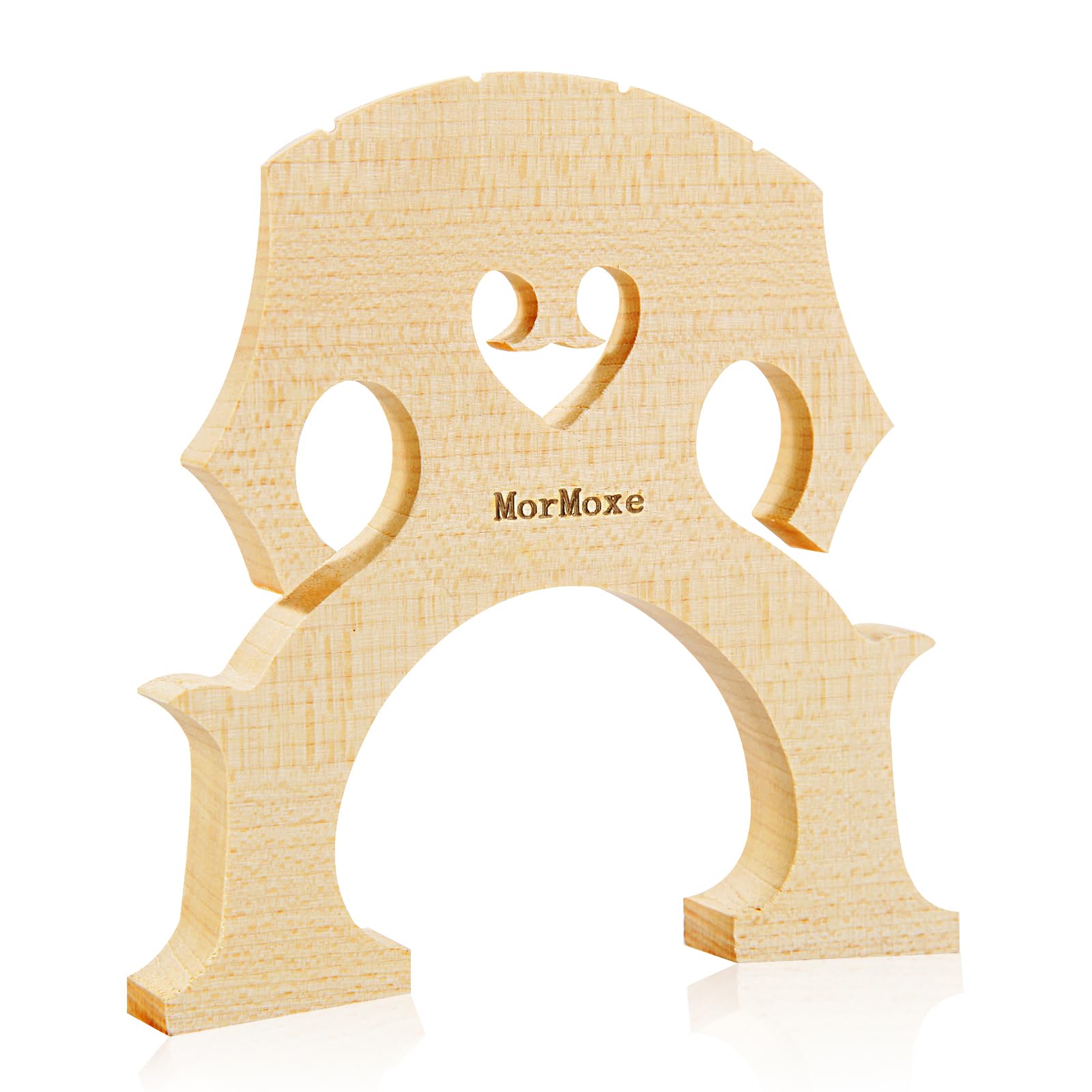 MorMoxe Cello Bridge 1/8 Size - Hand-Carved Maple, Direct Fit, Fully Adjusted - Expertly Handcrafted & Polished for Perfect Fit 