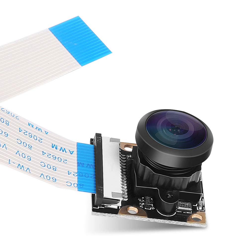 Dorhea For Raspberry Pi 4 B Camera Webcam 222 Fov Fisheye Wide Angle Camera Night Vision 5 Megapixel 1080P Ov5647 Camera Video M