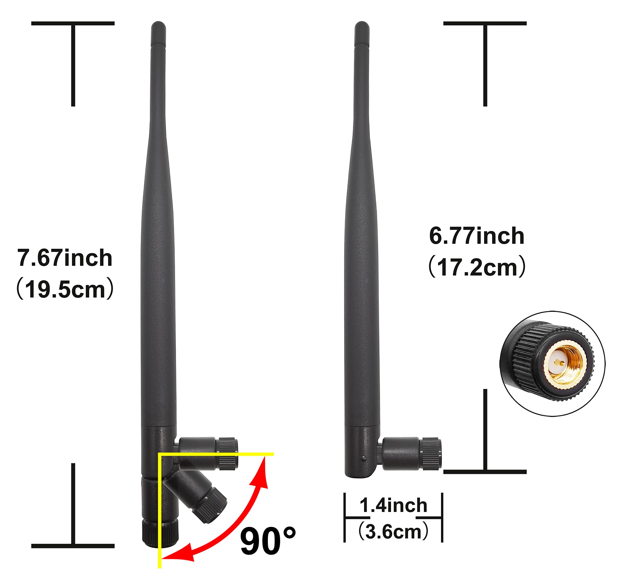 915Mhz Lora Antenna Indoor 3Dbi Gain Omni Sma Male + Ipex Cable 2 Pcs