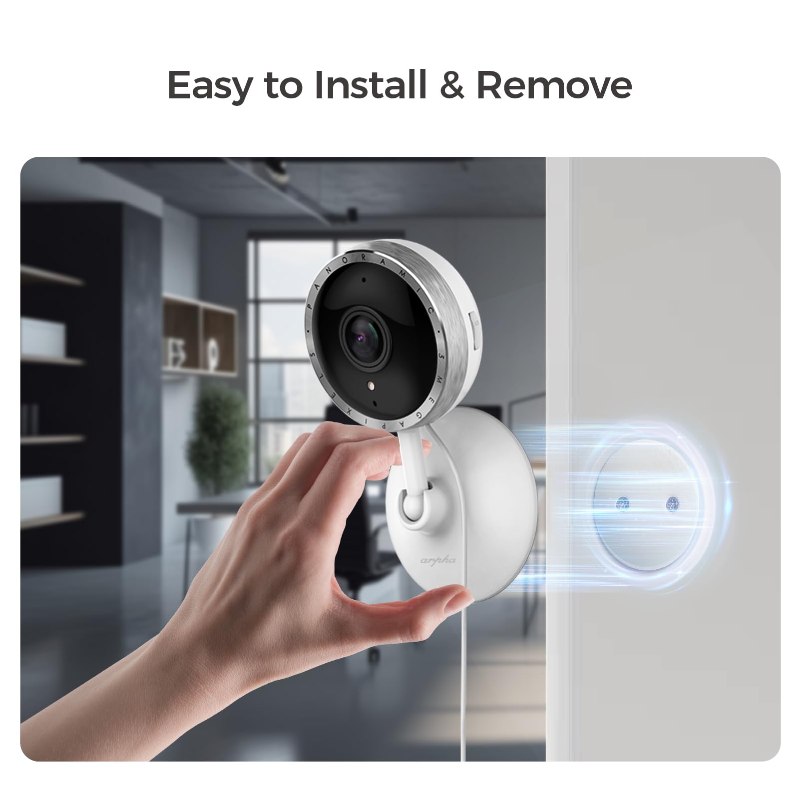 Arpha 2K Indoor Security Camera, Wifi Pet Camera For Home Security With Pir Human Detection, Sound Detection, Night Version Two-