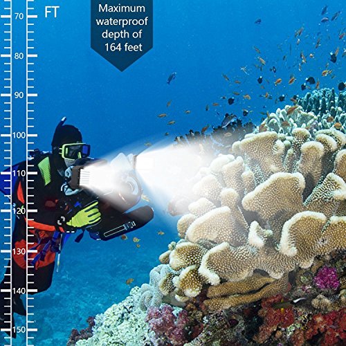 Suptig Underwater Lights Dive Light 84 Led High Power Dimmable Waterproof Led Video Light Waterproof 164Ft(50M) For Gopro Canon