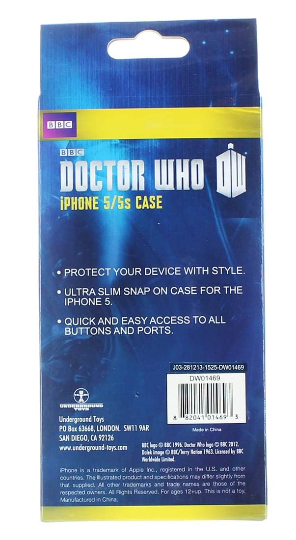 Doctor Who Iphone 5 Hard Snap Case Wibbly Wobbly Timey Wimey