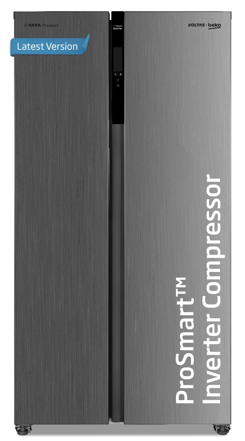 Voltas Beko, A Tata Product 472 L Side By Side Frost Free Refrigerator With Prosmart Inverter Compressor (Rsb495/Fpv300Rxid, Ino