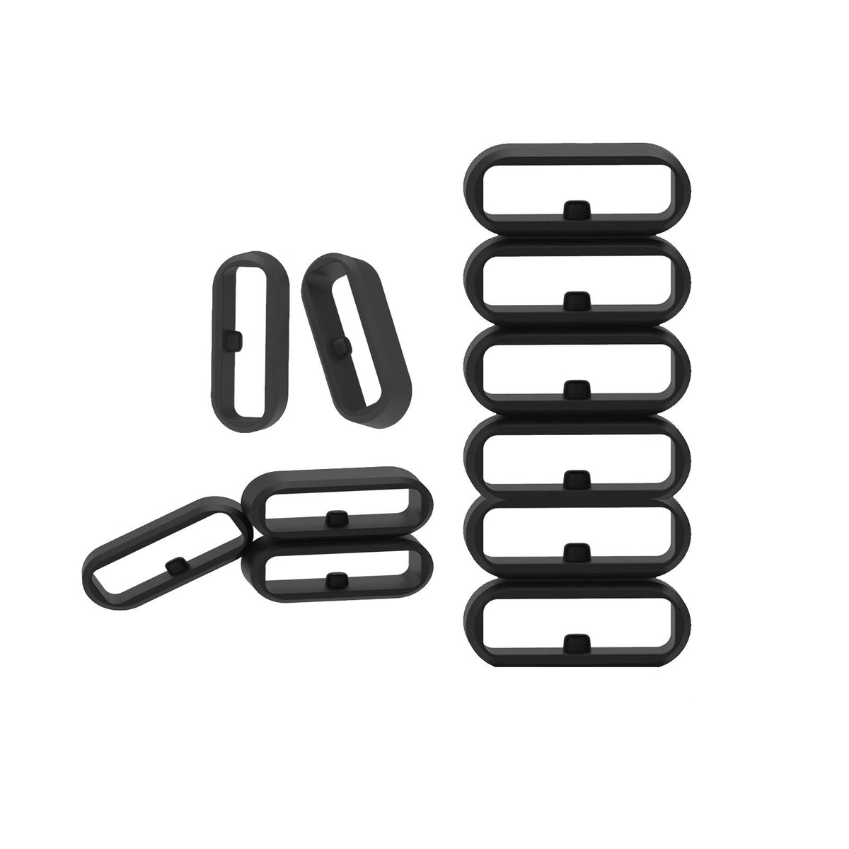 Chofit 18Mm / 22Mm / 26Mm / 28Mm Rubber Fastener Rings Silicone Watch Bands Wristband Fastener Free Loops Keepers Replacement 10