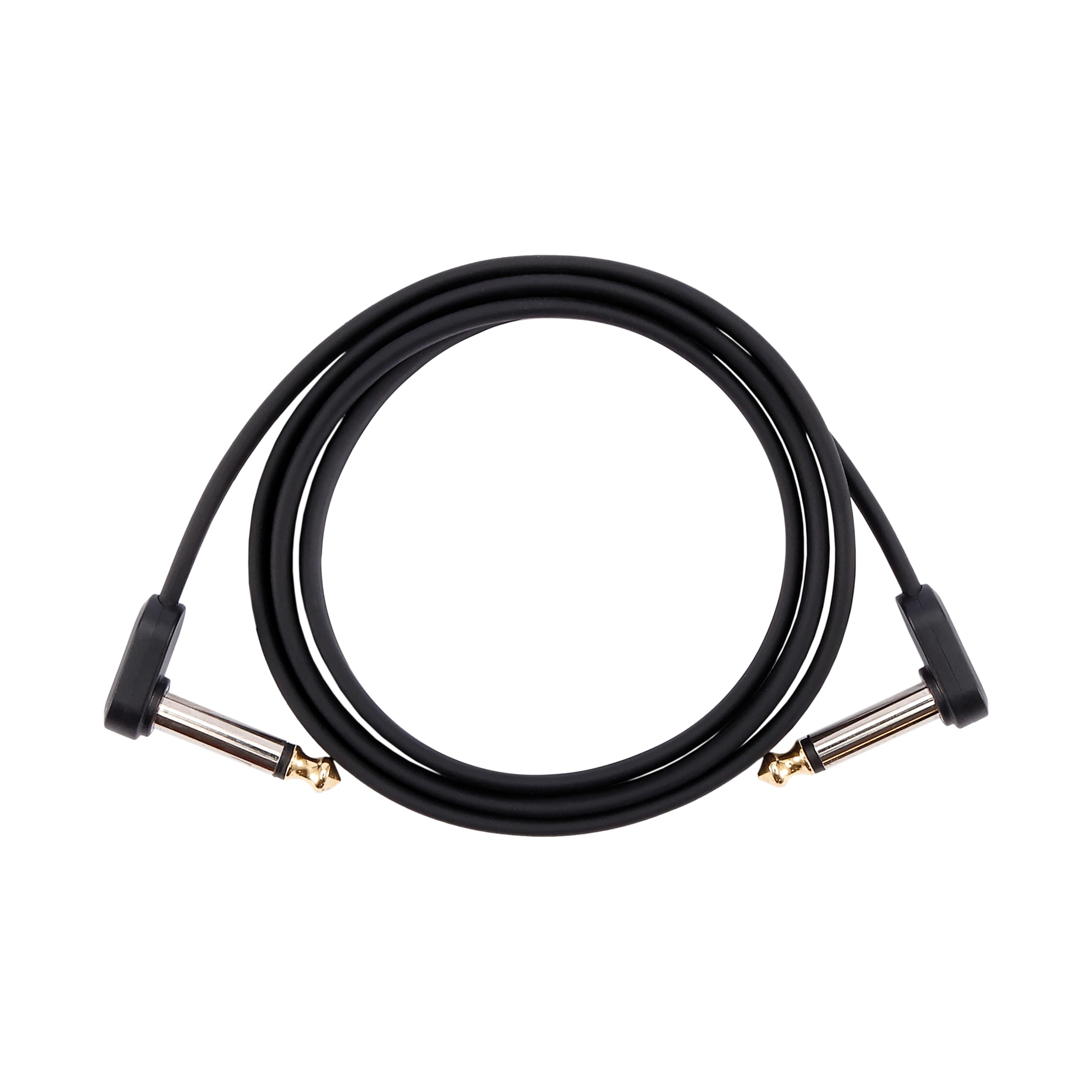 D'Addario Accessories Guitar Patch Cable   Pedalboard Cable   Custom Series   Geo Tip Plugs   3 Ft   Right Angle Ends
