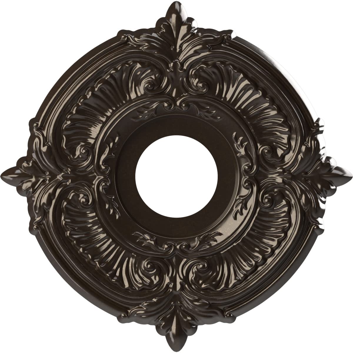 Ekena Millwork Cmp13Ateru Attica Thermoformed Pvc Ceiling Medallion (Fits Canopies Up To 5''), 13''Od X 3 1/2''Id X 3/4''P, Univ