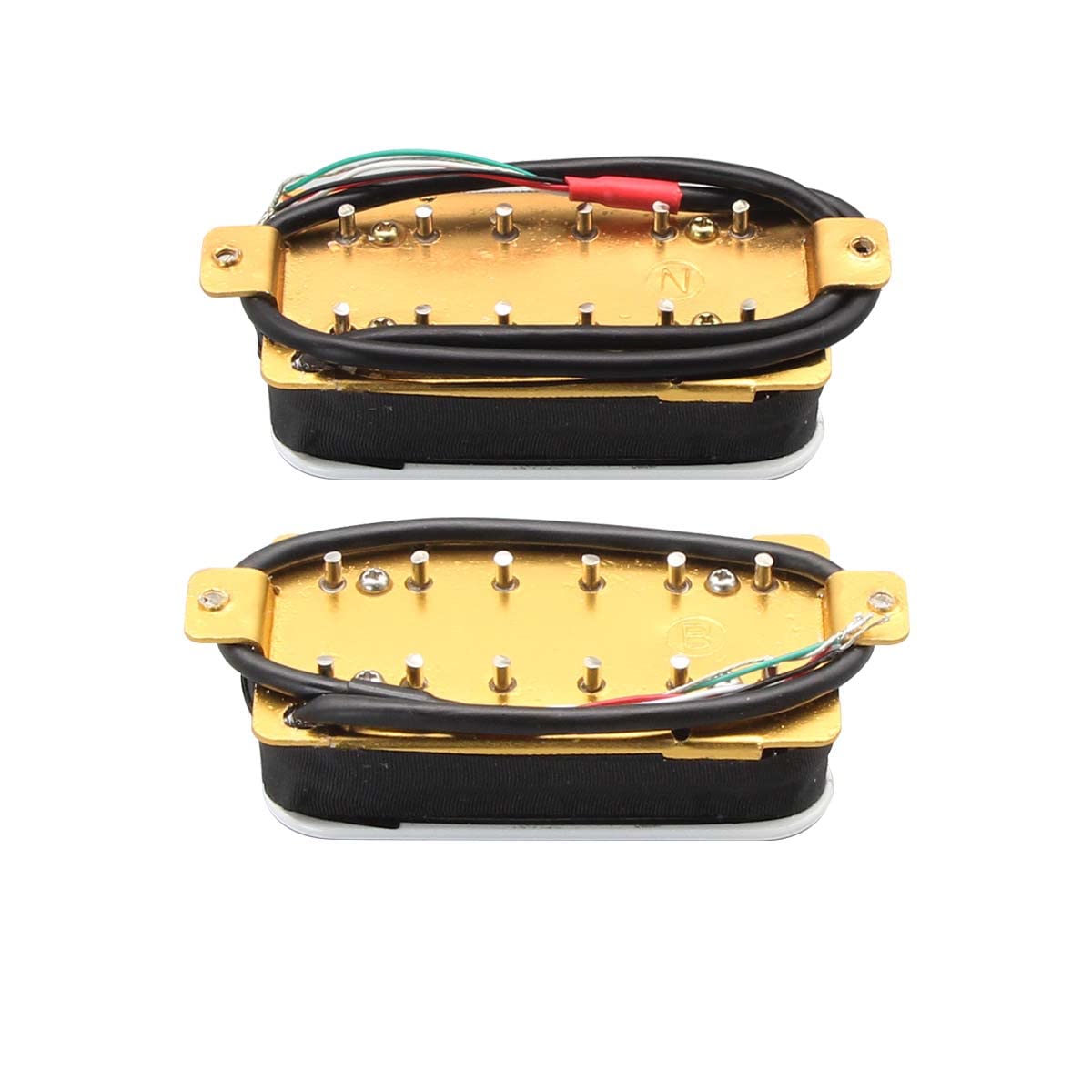 Fleor Neck+Bridge Pickup Set Double Coil Humbucker Pickups For Electric Guitar Pickup Replacement White