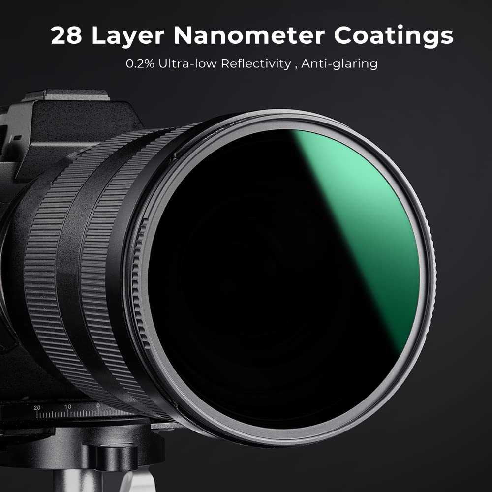 K&F Concept 58Mm Nd1000 (10 Stop Fixed Neutral Density Filter) Nd Lens Filter, 28 Multi Layer Coatings Waterproof Scratch Resistant Super Slim For Camera Lens (Nano X Series)